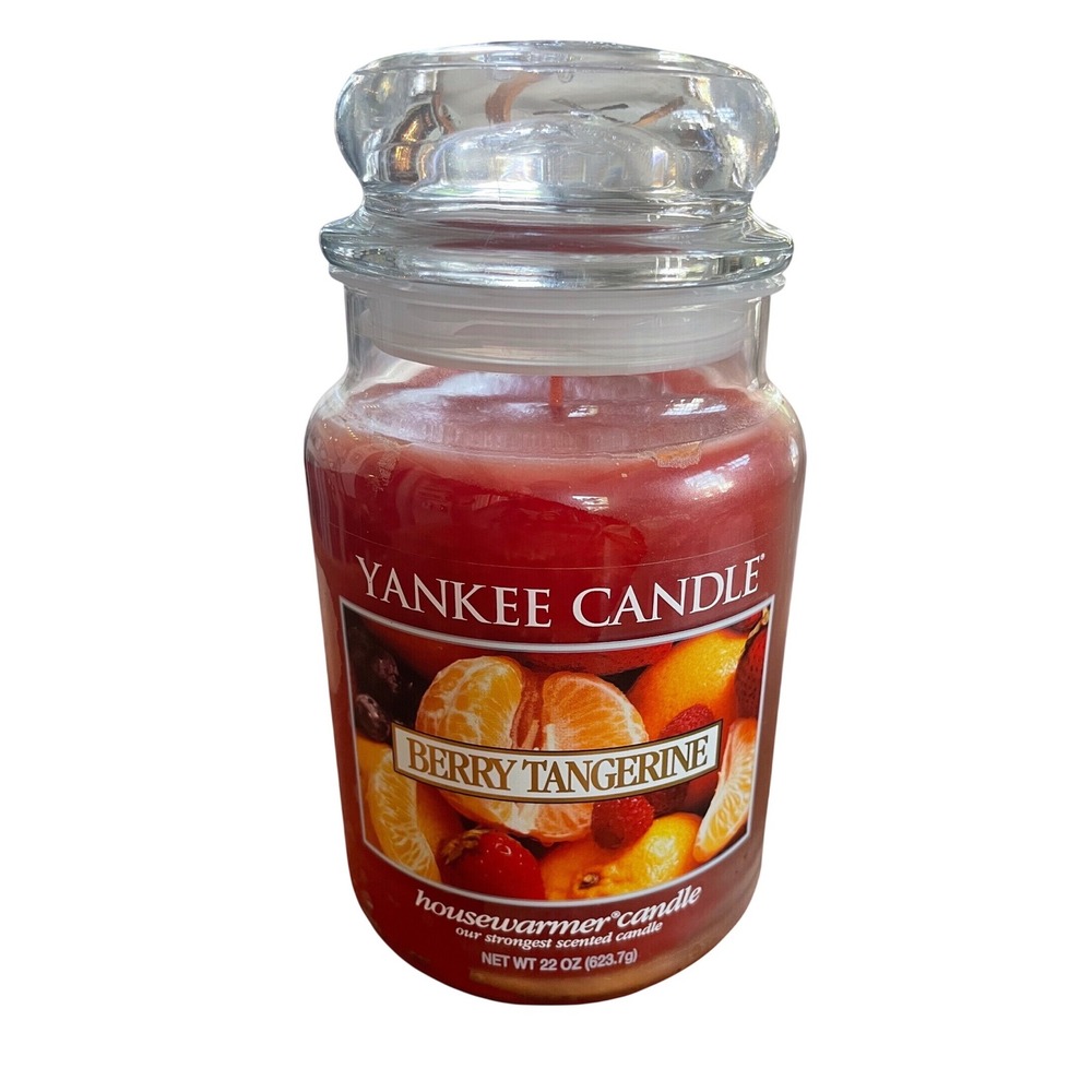 Retired Yankee Candle Berry Tangerine Large Jar Housewarmer Scented Candle 22 oz